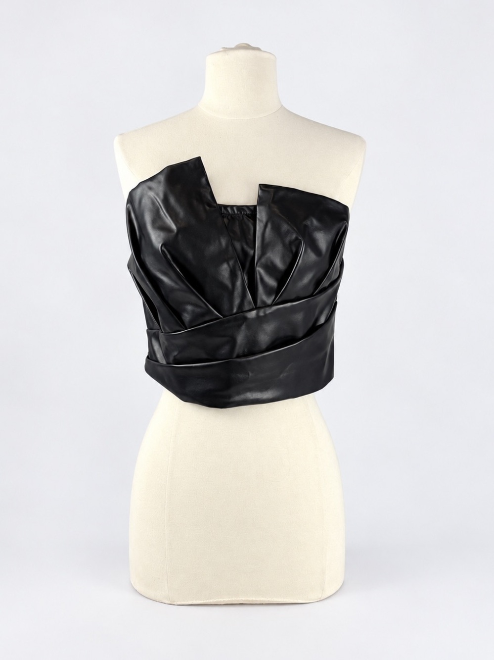 Faux Leather Crop Top